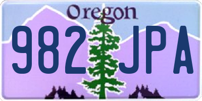 OR license plate 982JPA