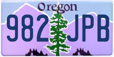 OR license plate 982JPB