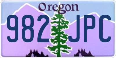 OR license plate 982JPC