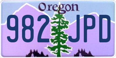 OR license plate 982JPD