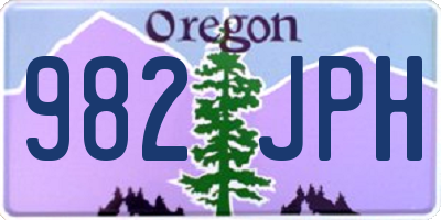 OR license plate 982JPH