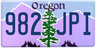 OR license plate 982JPI