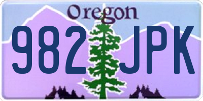 OR license plate 982JPK