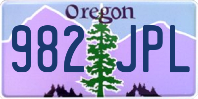 OR license plate 982JPL