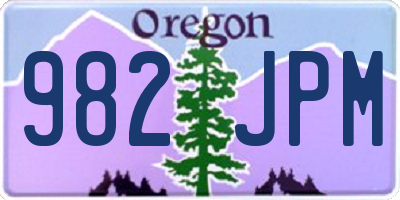 OR license plate 982JPM