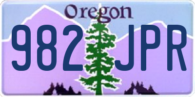 OR license plate 982JPR