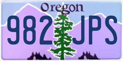 OR license plate 982JPS