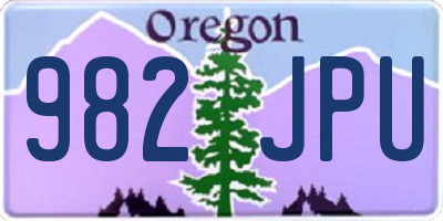 OR license plate 982JPU