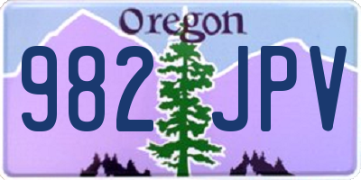 OR license plate 982JPV