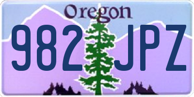 OR license plate 982JPZ