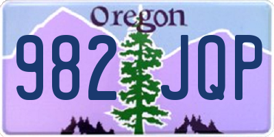 OR license plate 982JQP