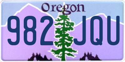 OR license plate 982JQU