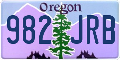 OR license plate 982JRB