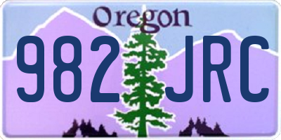 OR license plate 982JRC