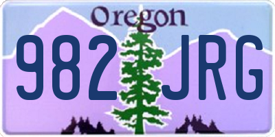OR license plate 982JRG