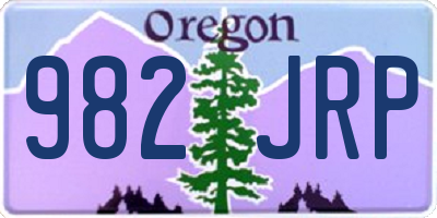 OR license plate 982JRP