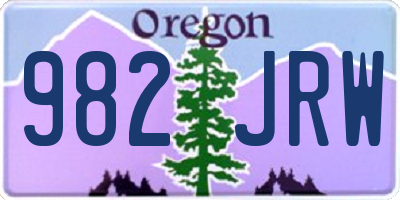 OR license plate 982JRW