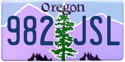 OR license plate 982JSL