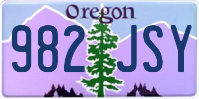 OR license plate 982JSY