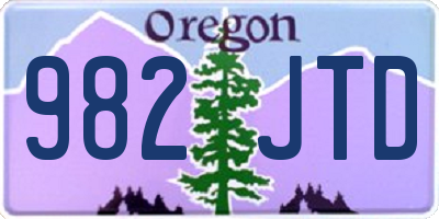 OR license plate 982JTD