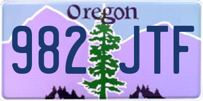 OR license plate 982JTF