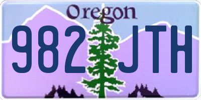 OR license plate 982JTH