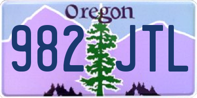 OR license plate 982JTL