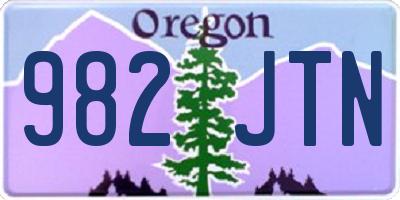 OR license plate 982JTN