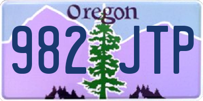 OR license plate 982JTP