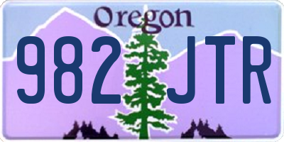 OR license plate 982JTR