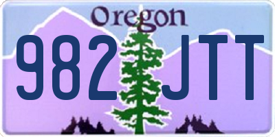 OR license plate 982JTT