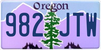OR license plate 982JTW