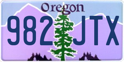OR license plate 982JTX