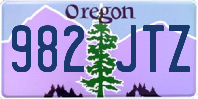 OR license plate 982JTZ