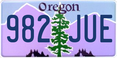 OR license plate 982JUE