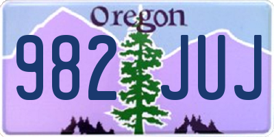 OR license plate 982JUJ