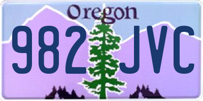 OR license plate 982JVC