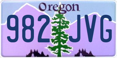 OR license plate 982JVG