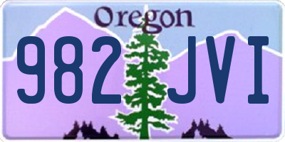 OR license plate 982JVI