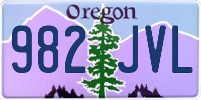 OR license plate 982JVL