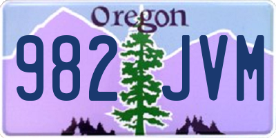 OR license plate 982JVM