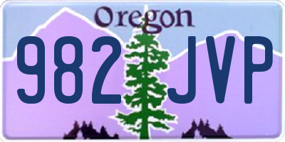 OR license plate 982JVP