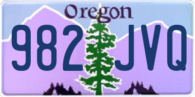 OR license plate 982JVQ