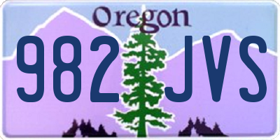 OR license plate 982JVS