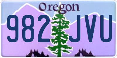 OR license plate 982JVU