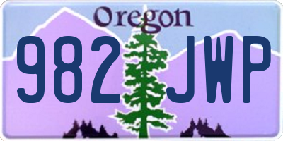 OR license plate 982JWP