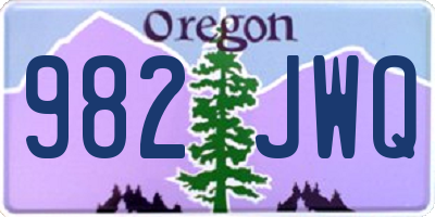OR license plate 982JWQ