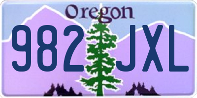 OR license plate 982JXL