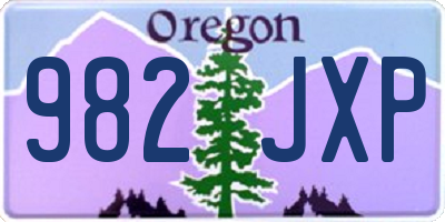 OR license plate 982JXP