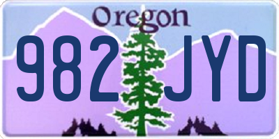 OR license plate 982JYD